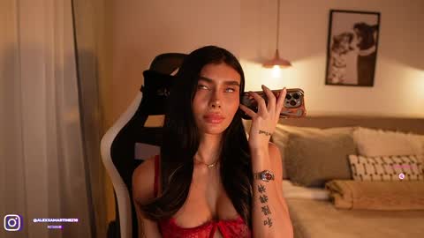 Snapshot of abril_w18 chatting on April 1, 2026, 11:46 pm My name is Alexa. Please say hello I like to chat with you. If you have requests please use tip online show from April 1, 2026, 11:46 pm