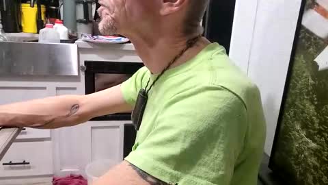 Snapshot of brushsquach chatting on September 19, 2025, 7:54 am Steve... aka SkinnieDippin aka TimberTramp online show from September 19, 2025, 7:54 am