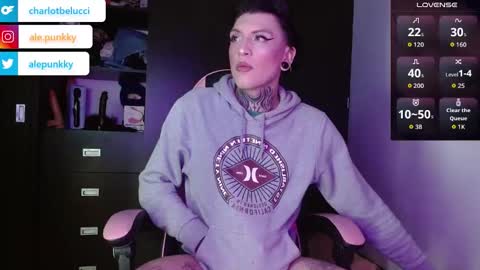 Snapshot of charlotbelucci_ chatting on December 3, 2025, 8:45 am Ale punky online show from December 3, 2025, 8:45 am