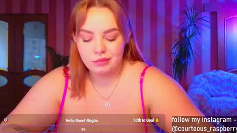 Snapshot of courteous_raspberrrry chatting on December 9, 2024, 10:32 am Rose Roys my online show from December 9, 2024, 10:32 am