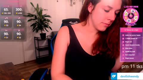 Snapshot of devilishwendy chatting on January 15, 2025, 6:33 am Wendyin pvt all from tipmenu free except anal and big dildo online show from January 15, 2025, 6:33 am