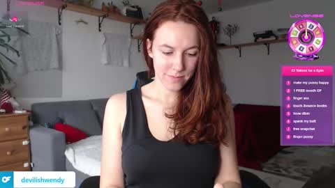 Snapshot of devilishwendy chatting on December 17, 2025, 10:32 am Wendyin pvt all from tipmenu free except anal and big dildo online show from December 17, 2025, 10:32 am