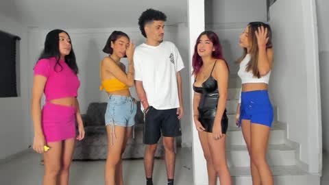 Snapshot of hornygirlsoncb chatting on February 2, 2025, 9:51 am left to right april- giorgia - riley - annie online show from February 2, 2025, 9:51 am