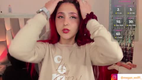 Snapshot of megan_wolf_1 chatting on December 12, 2024, 6:25 am Megan Online 1200am To 600 am Colombian time online show from December 12, 2024, 6:25 am