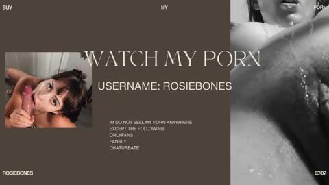 Rosie Bones online show from May 18, 2026, 11:32 pm