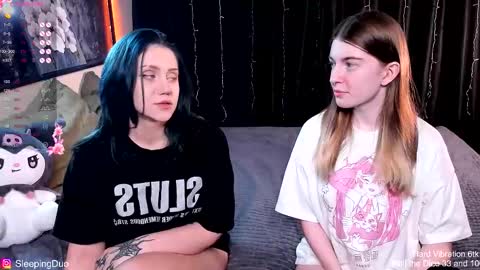 Snapshot of sleepingduo chatting on November 11, 2025, 3:45 pm Hi We are Iva and Angela Nice to meet u 3 online show from November 11, 2025, 3:45 pm