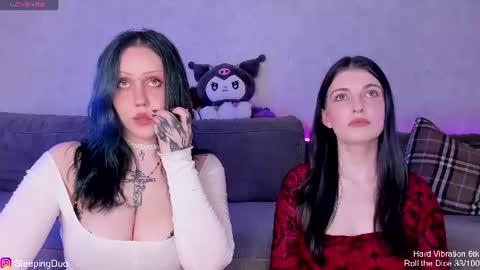 Snapshot of sleepingduo chatting on July 3, 2026, 12:11 pm Hi We are Iva and Angela Nice to meet u 3 online show from July 3, 2026, 12:11 pm