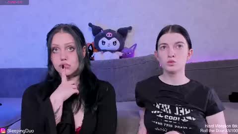 Snapshot of sleepingduo chatting on July 14, 2026, 12:33 pm Hi We are Iva and Angela Nice to meet u 3 online show from July 14, 2026, 12:33 pm