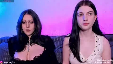 Snapshot of sleepingduo chatting on July 28, 2026, 8:23 pm Hi We are Iva and Angela Nice to meet u 3 online show from July 28, 2026, 8:23 pm