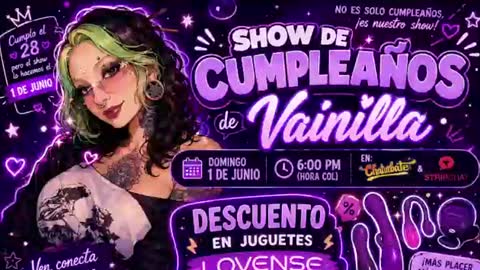 Snapshot of vainilla_l chatting on June 21, 2026, 2:14 am Vainilla Independent model online show from June 21, 2026, 2:14 am