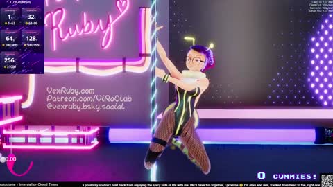 Snapshot of vexruby chatting on January 3, 2025, 1:05 am Vex Ruby online show from January 3, 2025, 1:05 am