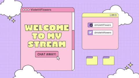 Snapshot of violetttflowers chatting on May 25, 2026, 4:46 pm Violet Flowers online show from May 25, 2026, 4:46 pm