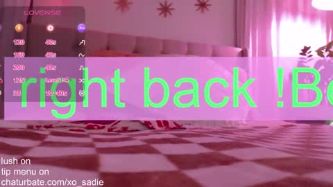 Snapshot of xo_sadie chatting on November 3, 2025, 7:09 am Xo Sadie online show from November 3, 2025, 7:09 am