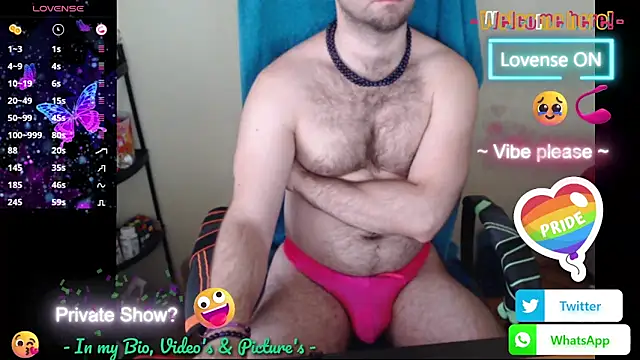Snapshot of RealManHaveHairy chatting on February 8, 2026, 8:40 am RealManHaveHairy online show from February 8, 2026, 8:40 am