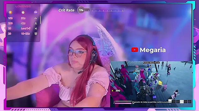 MegariaB online show from February 15, 2026, 7:51 am