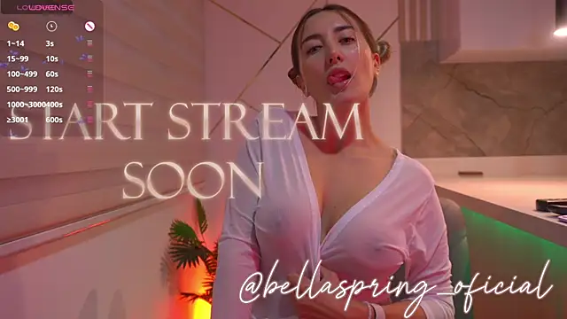 b3llaspringg online show from March 15, 2026, 9:10 pm