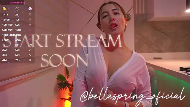 b3llaspringg online show from March 29, 2026, 8:31 pm