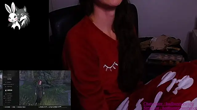 Snapshot of BadBunnyXWolfyLive chatting on October 15, 2025, 6:19 pm BadBunnyXWolfyLive online show from October 15, 2025, 6:19 pm