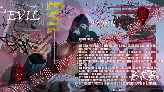 Snapshot of 3v1l chatting on November 13, 2025, 10:41 pm 3v1l online show from November 13, 2025, 10:41 pm