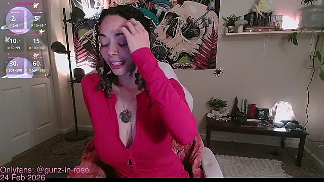 Snapshot of gunzinrose chatting on February 25, 2026, 1:48 am gunzinrose online show from February 25, 2026, 1:48 am