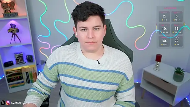 EvanCorvinx online show from February 22, 2026, 3:10 pm