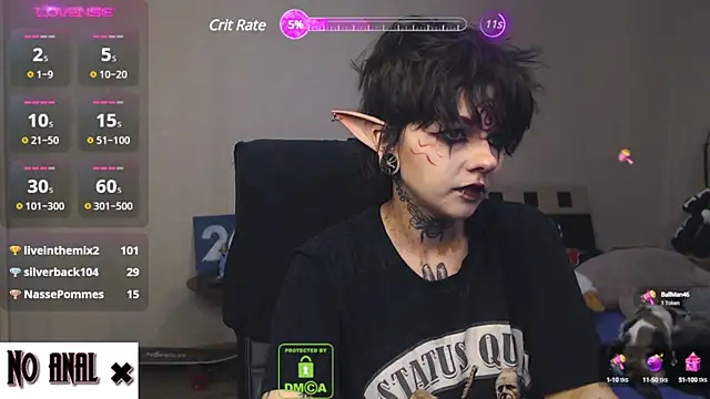Snapshot of Dark__Elf chatting on March 18, 2025, 1:10 am Dark Elf online show from March 18, 2025, 1:10 am
