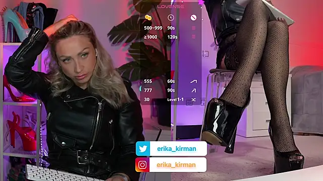 Erika Kirman online show from May 12, 2026, 10:34 am