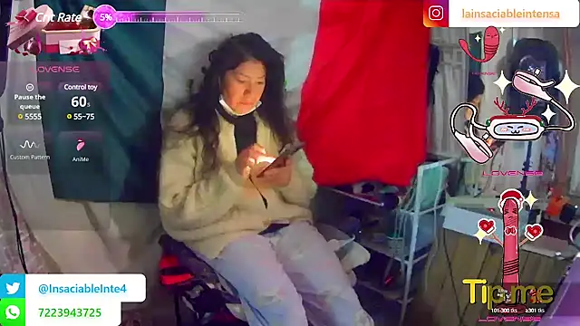 LaInsaciableIntensa online show from March 7, 2025, 12:45 pm