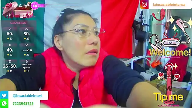 LaInsaciableIntensa online show from March 10, 2025, 10:45 pm