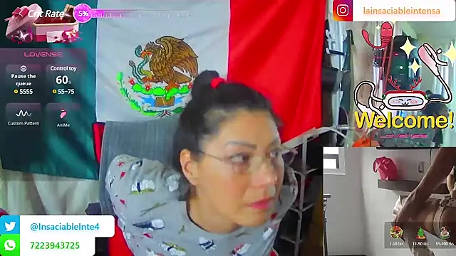 LaInsaciableIntensa online show from March 11, 2025, 10:20 pm