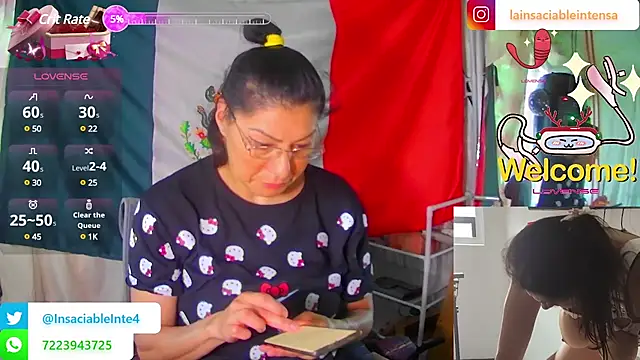 LaInsaciableIntensa online show from March 13, 2025, 9:26 pm