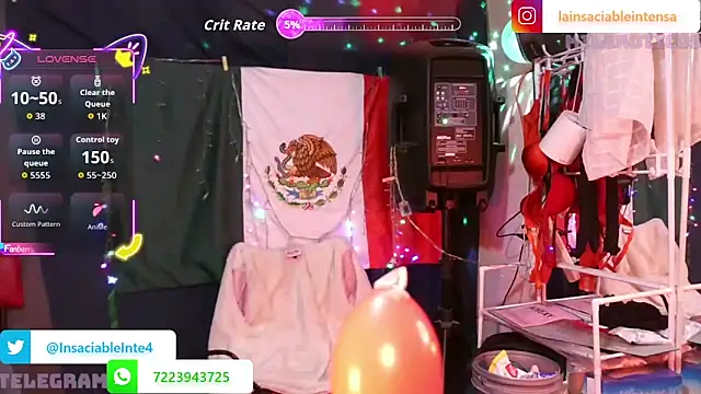 LaInsaciableIntensa online show from February 21, 2026, 2:12 am