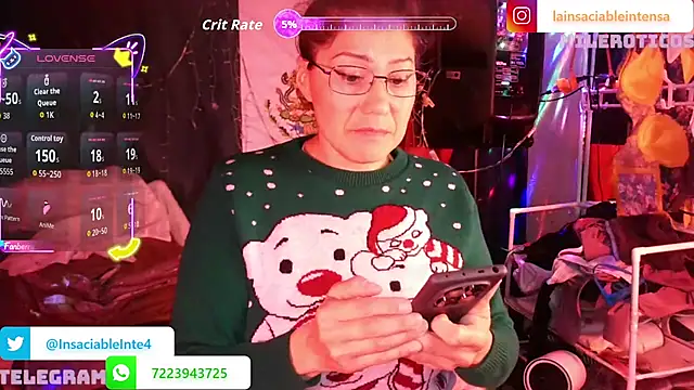 LaInsaciableIntensa online show from April 13, 2026, 1:22 am