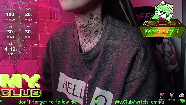 Witch Emma online show from February 7, 2026, 7:01 am