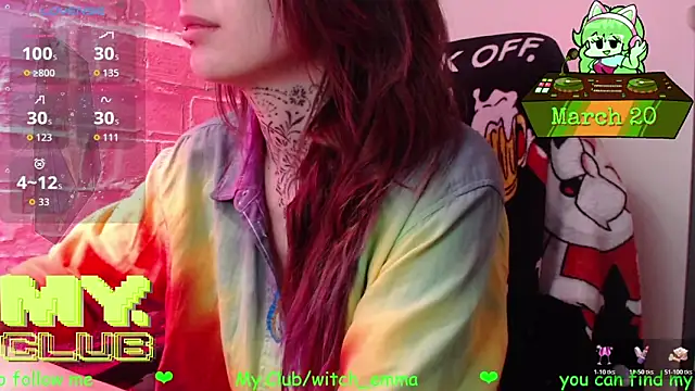 Witch Emma online show from March 20, 2026, 8:19 am