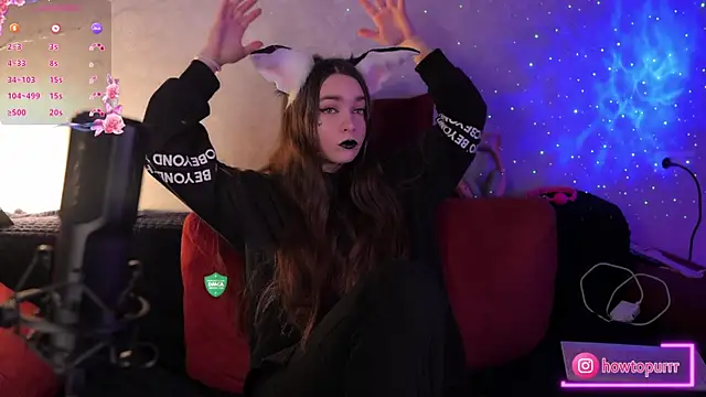 Snapshot of How2Meow chatting on February 21, 2025, 5:42 pm How2Meow online show from February 21, 2025, 5:42 pm